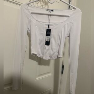 Fashion Nova White Crop Top